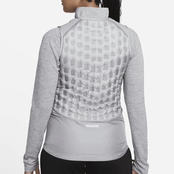Nike Therma-FIT ADV Vest Running Packable Downfill Lightweight Silver Grey M NWT - Picture 10 of 16